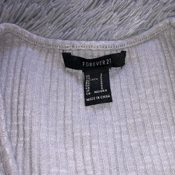 Forever 21 Grey Wrap Top - Picture 3 of 3